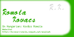 romola kovacs business card