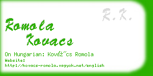 romola kovacs business card